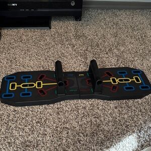 Multifunctional Push-Up Board - Black with Red, Blue, Yellow, Green Accents